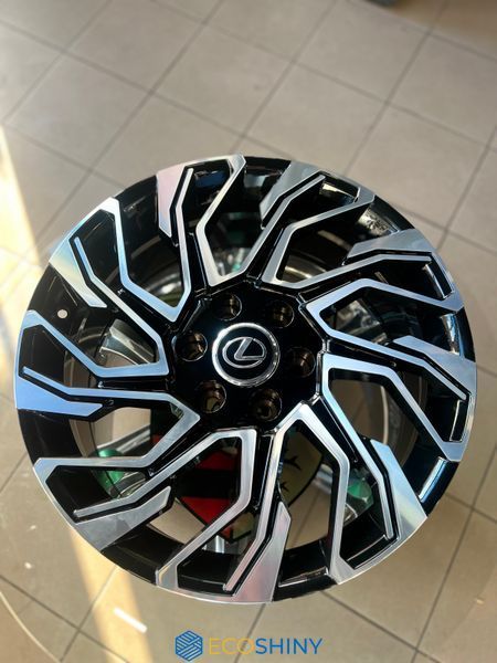 Литі диски Lexus R20 6x139.7 (8.5J) &mdash; багатоспицеві, чорний з проточкою 964F фото