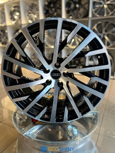 Литі диски Audi R20 5x112 (9.0J) &mdash; 10 Y-подібних спиць, чорний з проточкою 3137F фото