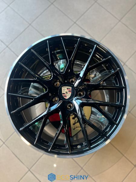 Литі диски Porsche R21 5x130 (11.5J) &mdash; багатоспицеві, чорний з проточкою обода 3083F(R21-11.5j) фото